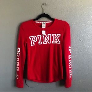 PINK red thermal long sleeve